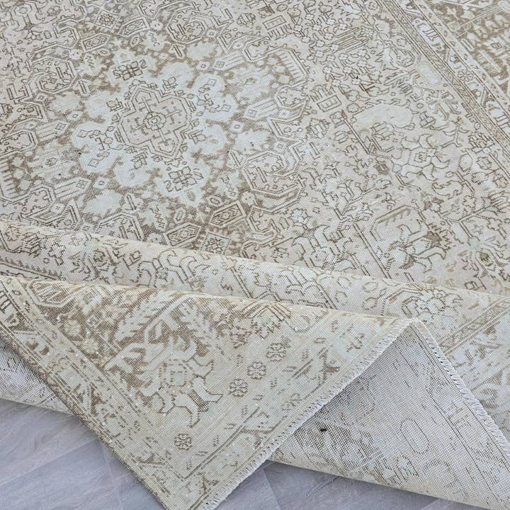 8x11 Oushak Rug/ Neutral Vintage Turkish Rug //7.80x10.80 feet for wholesale by MesopotamiaRugs