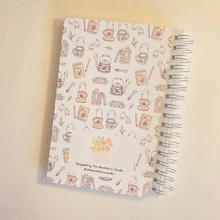The Aesthetics Studio - Wholesale Sticker - tea & books reusable sticker storage book1