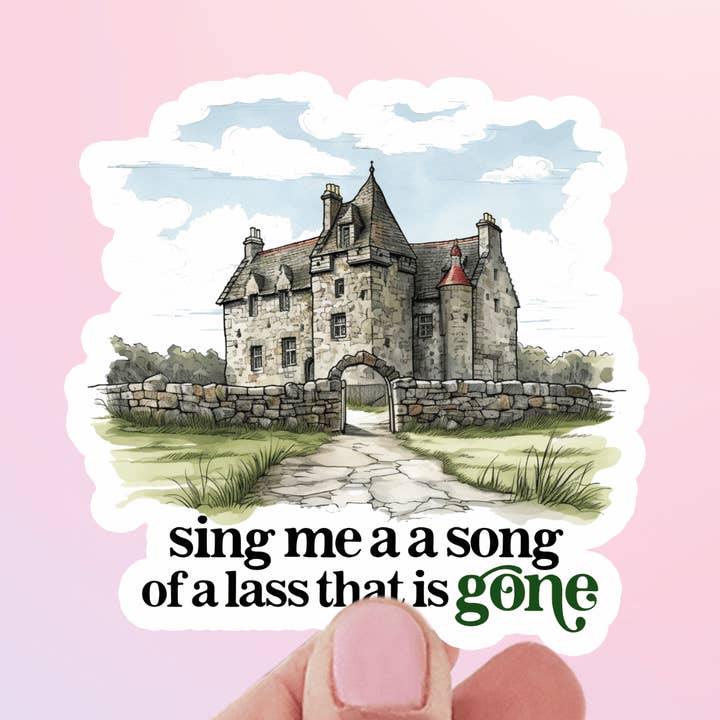 Autocollant Outlander Lallybroch - Une fille qui est partie pour la vente par Bookish Queen