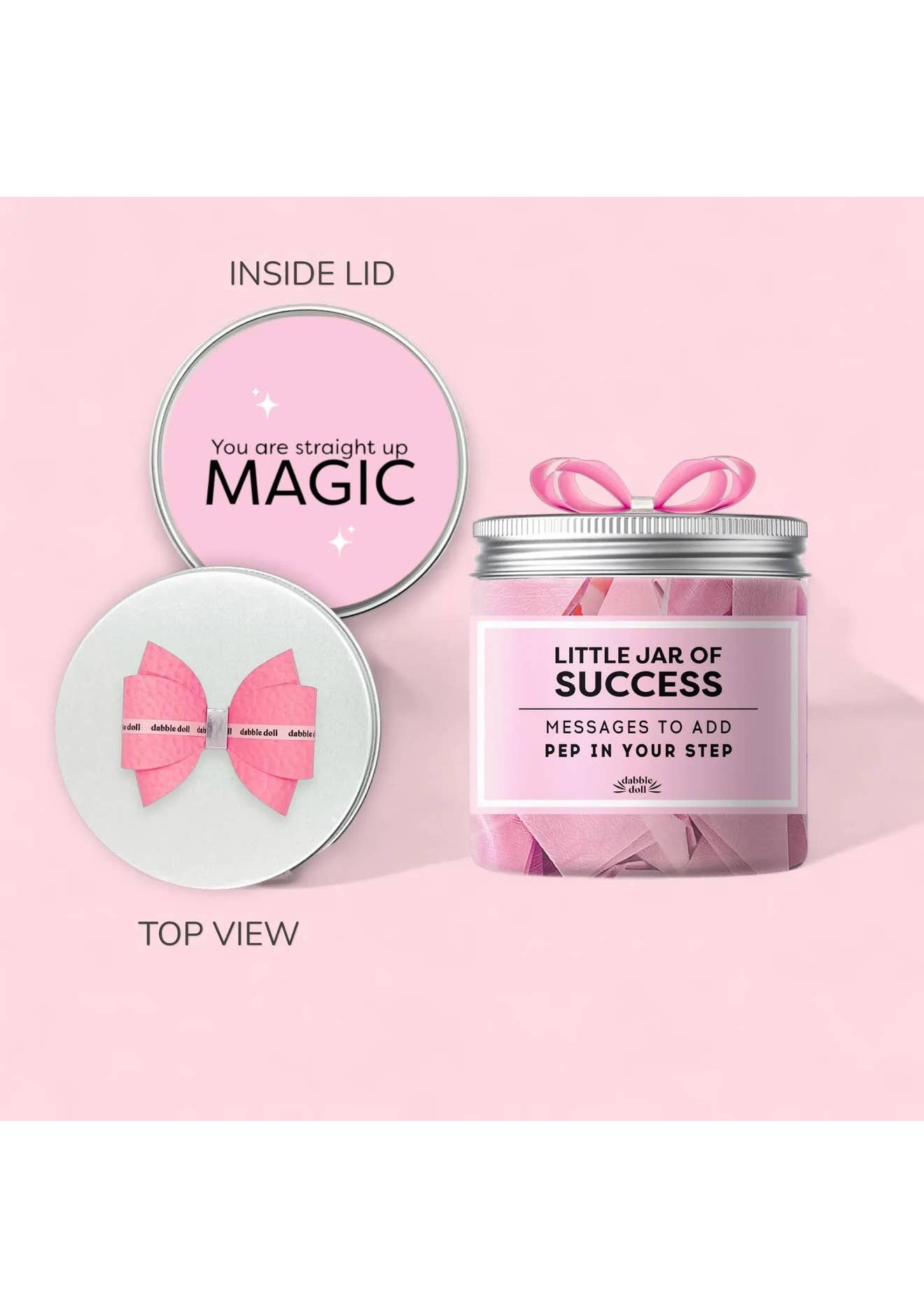 Dabble Doll - Wholesale Friendship Card - Success Jar-Uplifting Mood Boosting Motivation Gift with Box3