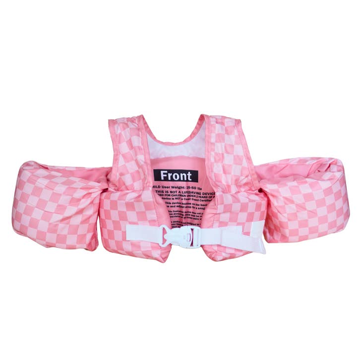 ava + oliver - Vente Jouet de plage/piscine - Enfant et bébé - Flotteur de natation | Carreaux roses1
