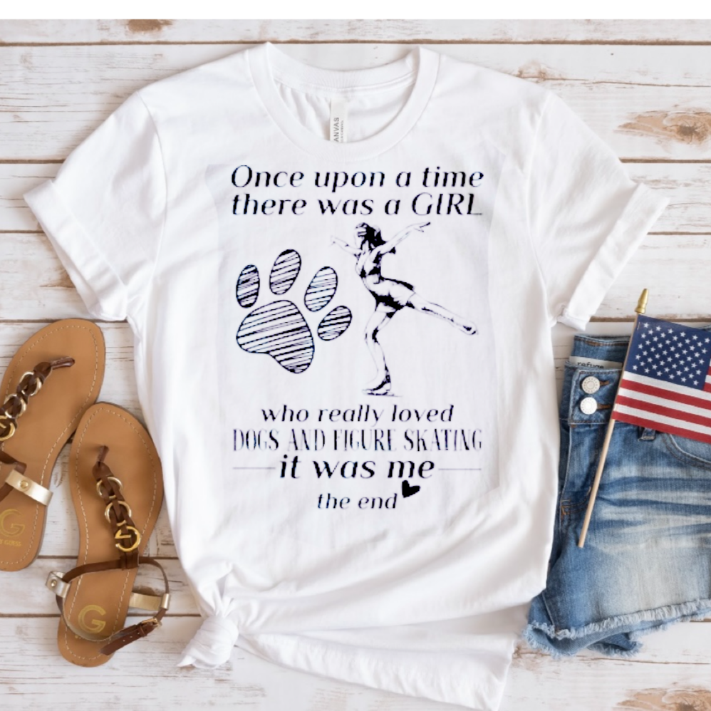 Ruston Rose - Wholesale Screen Printed T-Shirt - Women's - Iceskating and dog lovers heartbeat| Figure skating shirt| Skate Bunny| Ice skating easter shirt|0