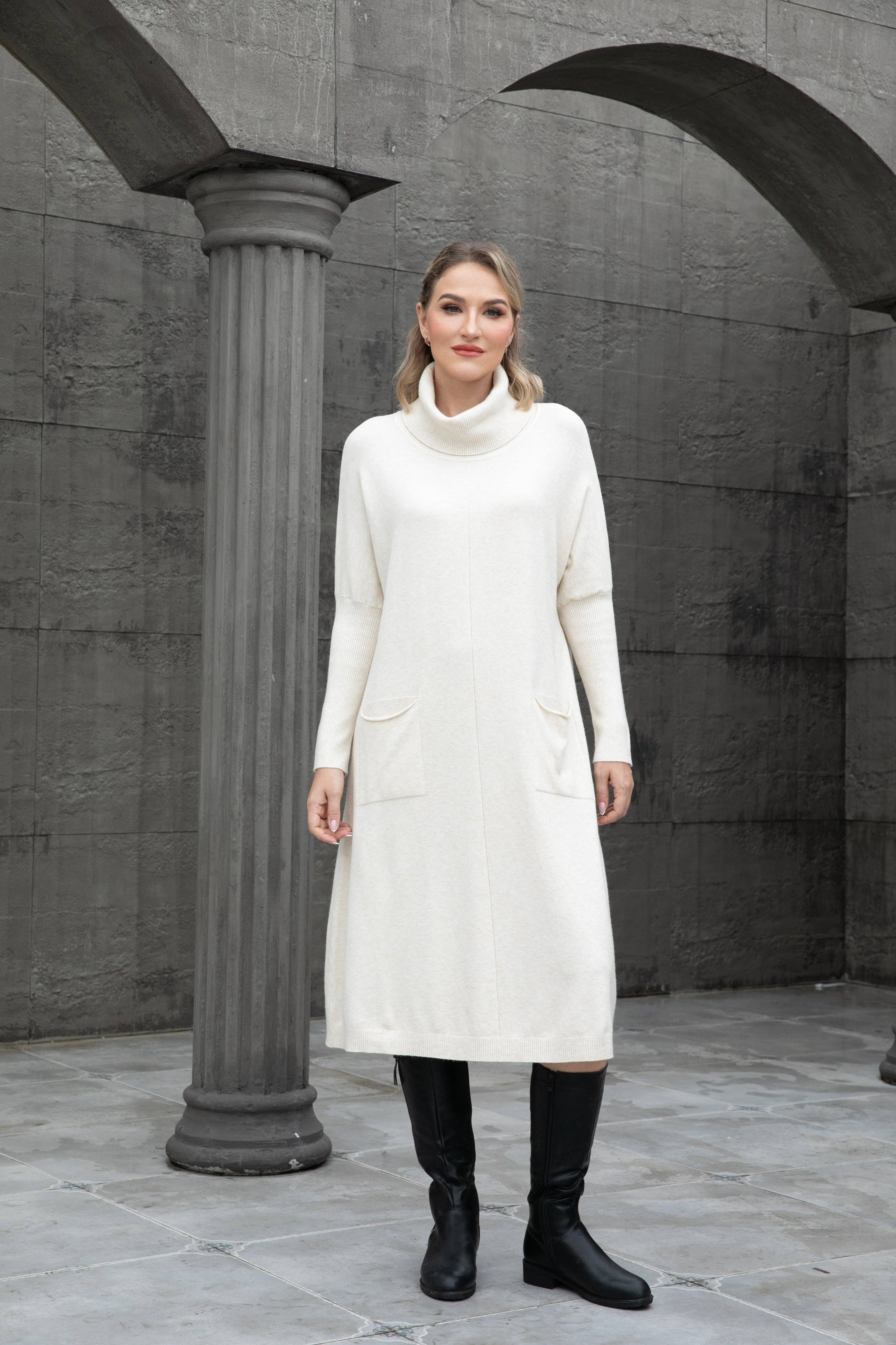 Orange Fashion Village - Vente Robe – femme - Robe-pull longue Cozy Chic3