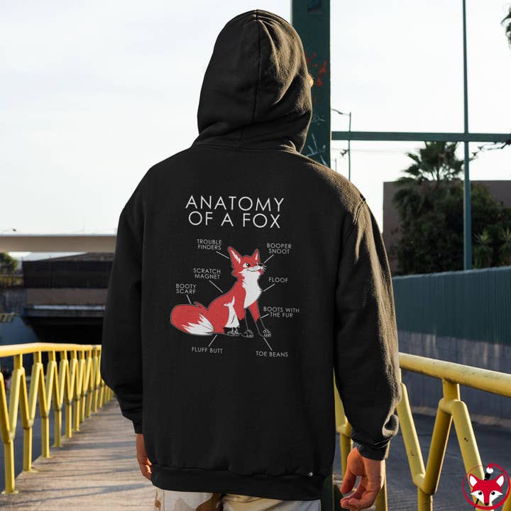 Fox Red - Felpa con cappuccio per la vendita all'ingrosso da parte di Artworktee
