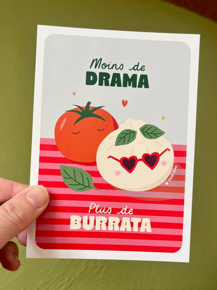 Carte postale Moins de drama pour la vente par Petit Coq