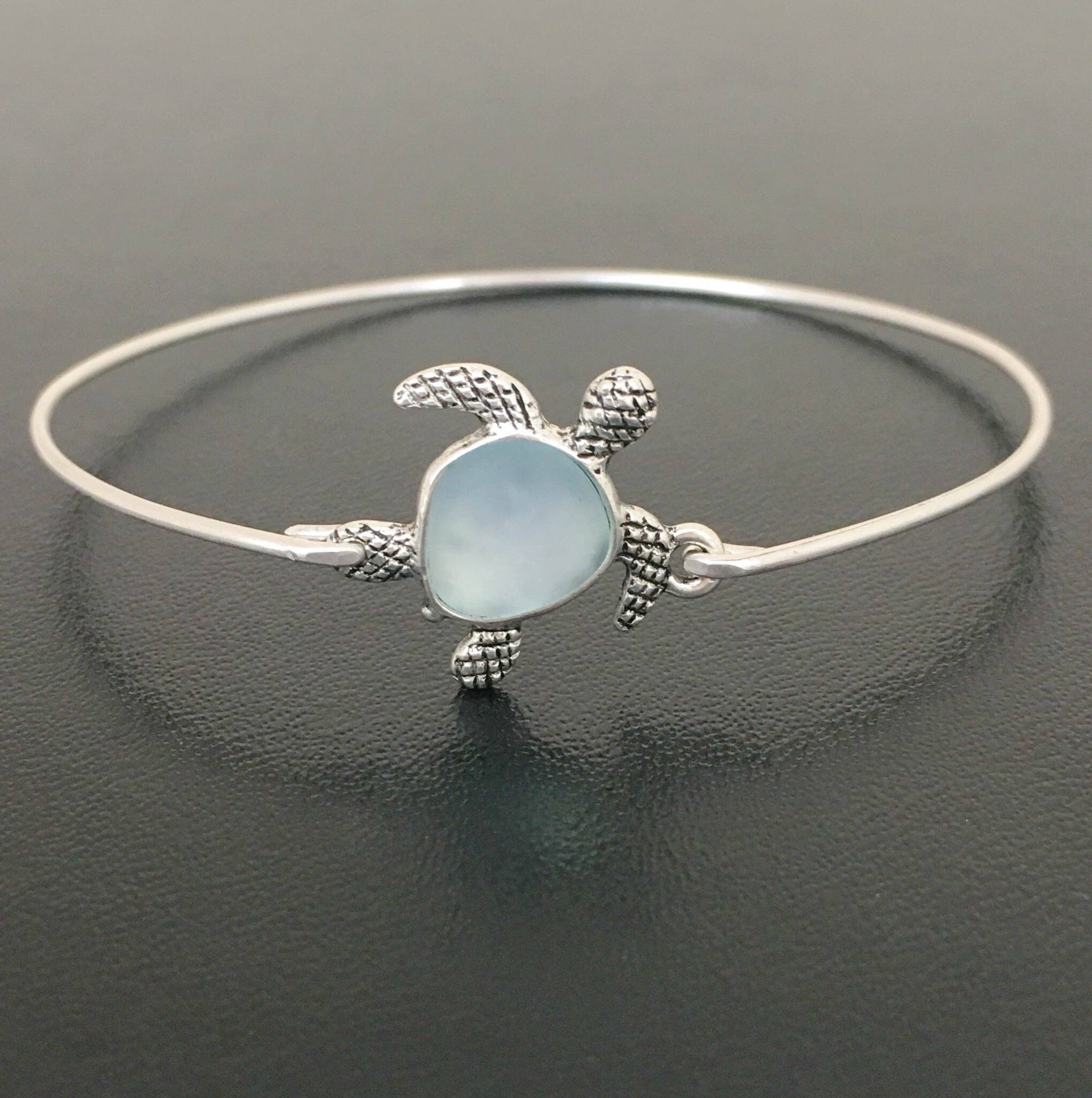 Frosted Willow - Vente Bracelet jonc - Bracelet jonc tortue en verre de mer3