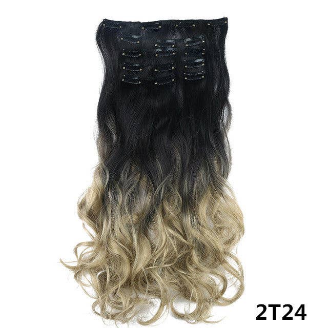 BrookPark Beauty – Großhandel Extensions – 7-teiliges Clip-In-Set für lange, lockige, hochtemperaturbeständige Seidenperücken13