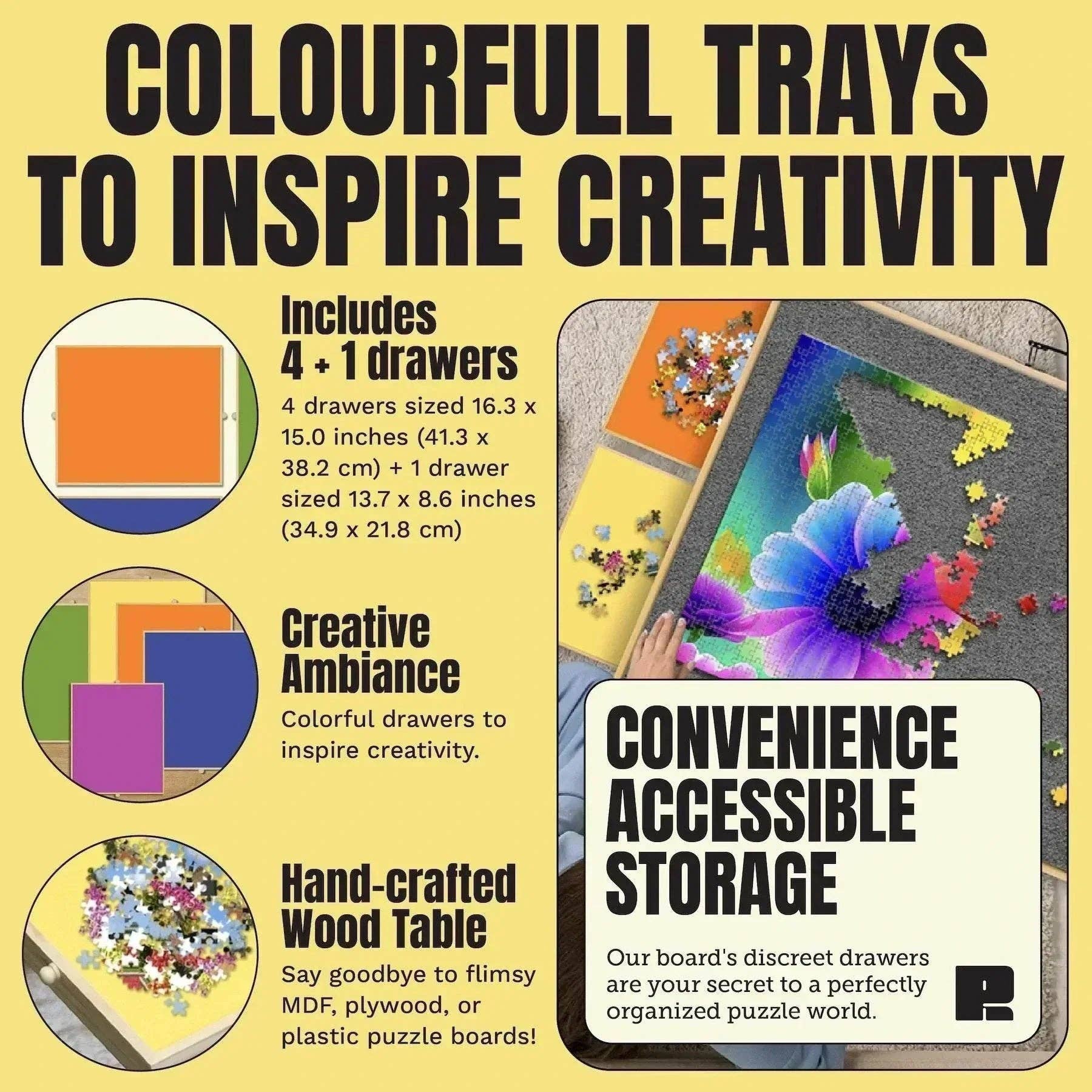 Puzzle Ready - Wholesale Puzzle - Adult - Puzzle Board – Portable Board for Puzzles, Lego Building & Gift Giving13