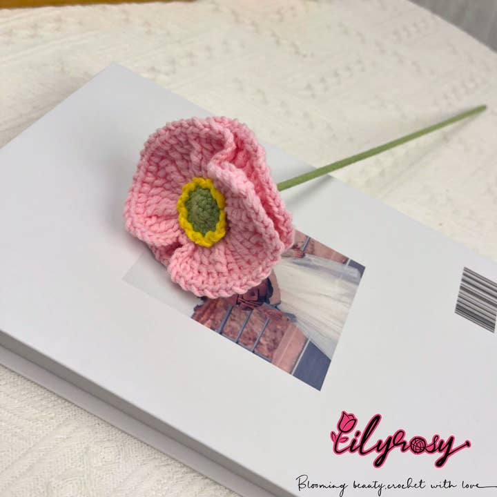 Lilyrosy - Wholesale Artificial Flowers - Lilyrosy Crochet Corn Poppys, Handmade Gifts