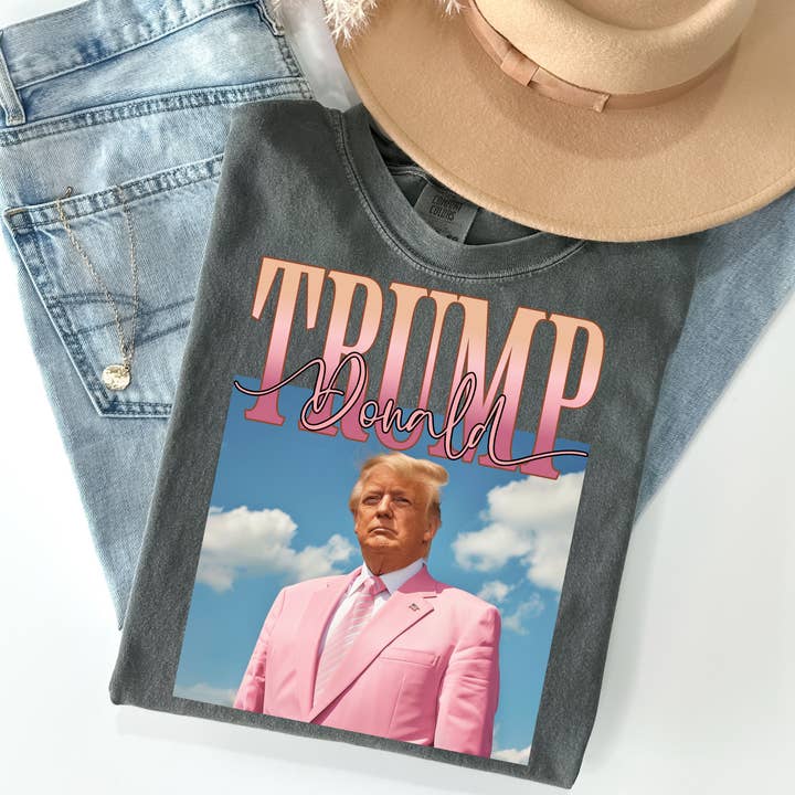 Pink Gradiant Donald Trump Comfort Colors for wholesale by ZZ Threadz