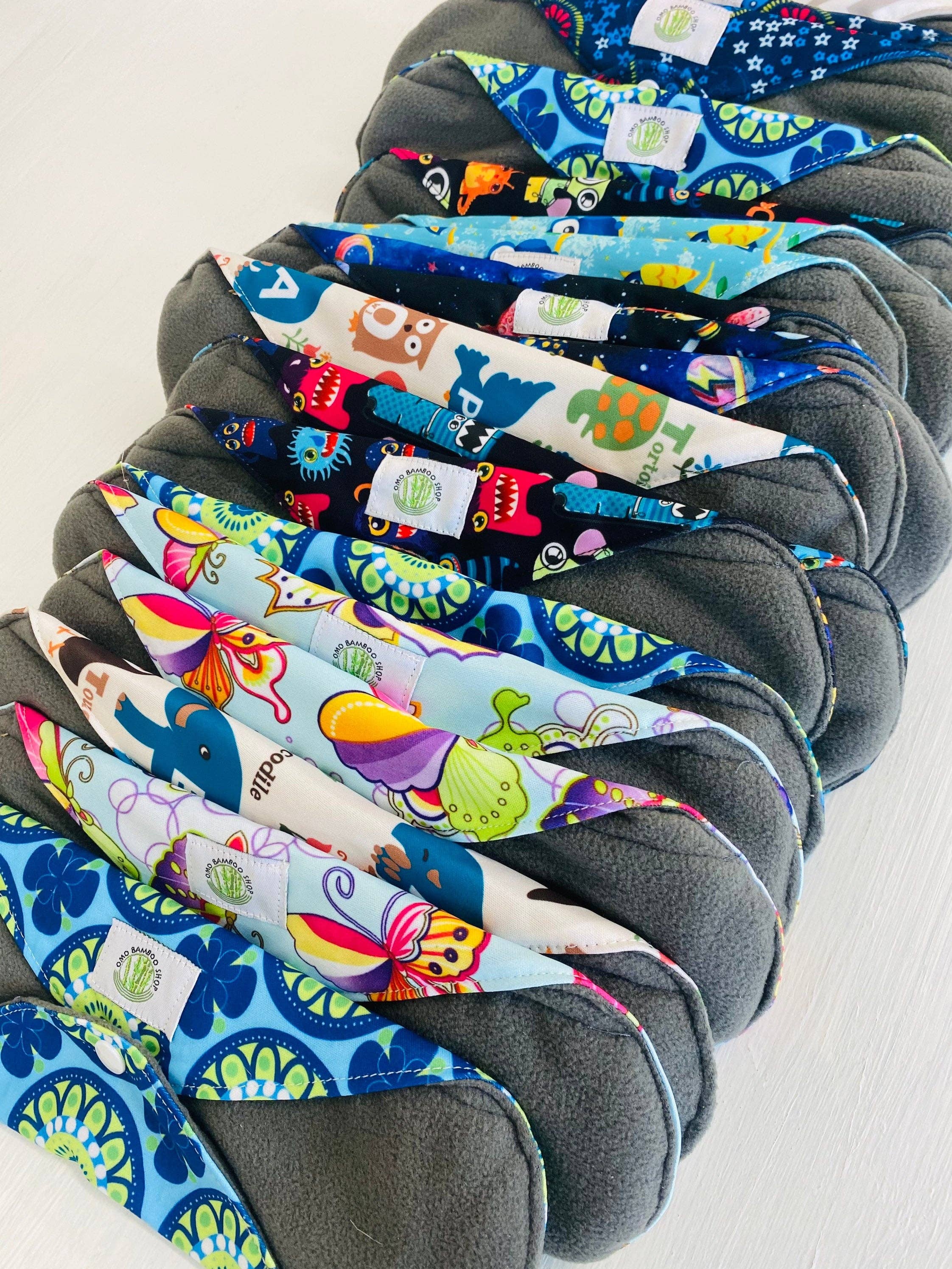 MadebyOmo - Vente Culotte menstruelle – femme - Grandes serviettes hygiéniques réutilisables l Serviette hygiénique réutilisable Grande l Serviette hygiénique naturelle l Serviette hygiénique en bambou l Tampon pour débit important3