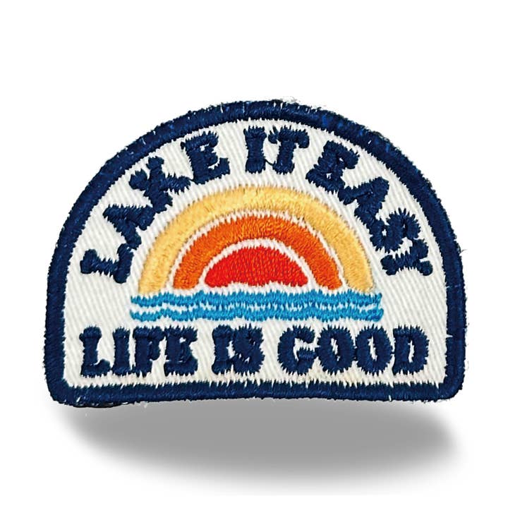 Lake It Easy – Livet är bra stryk-på broderimärke för wholesale av Northern Icons Creations INC