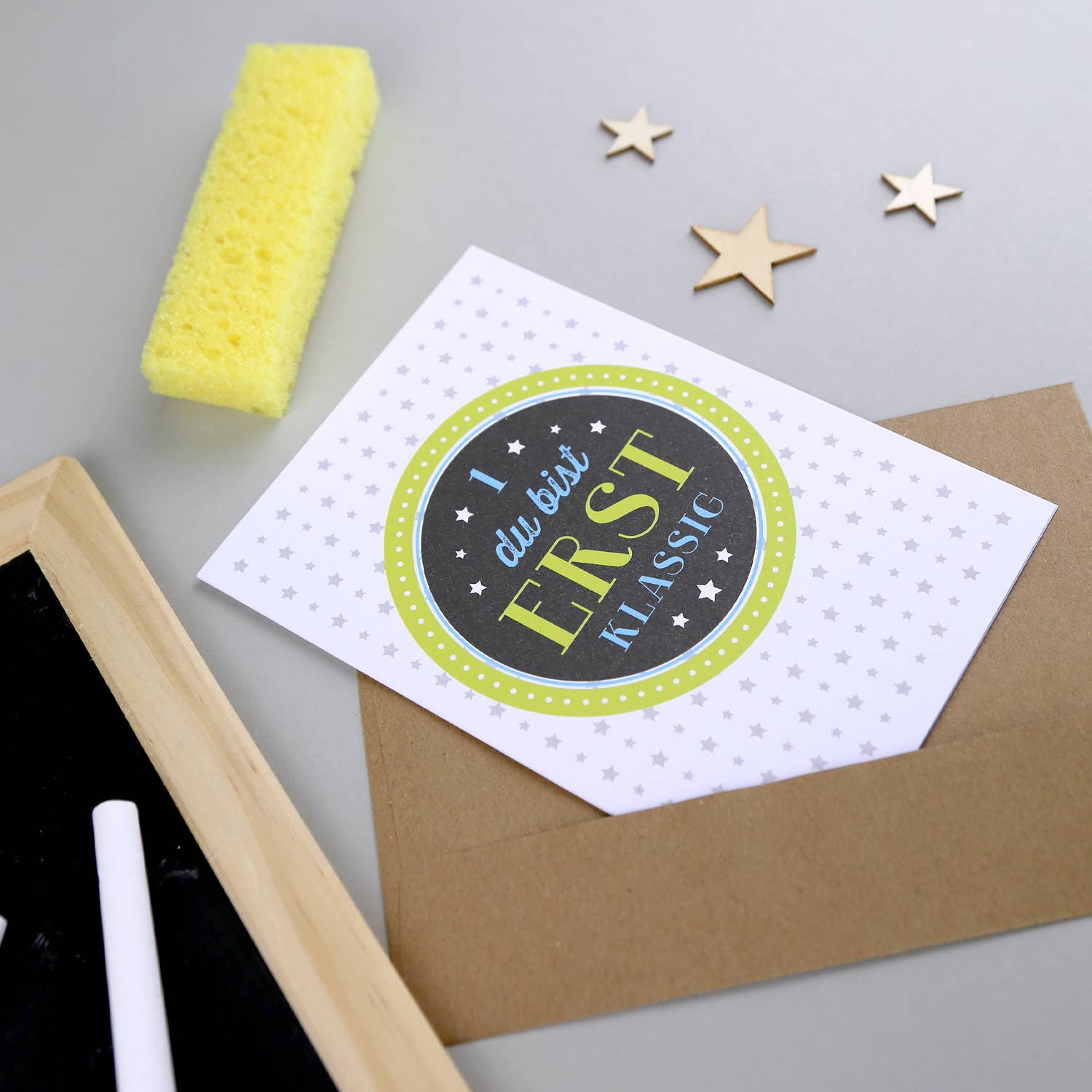 Kunst an Papier - Wholesale Congratulations Card - First class school ticket Moritz4