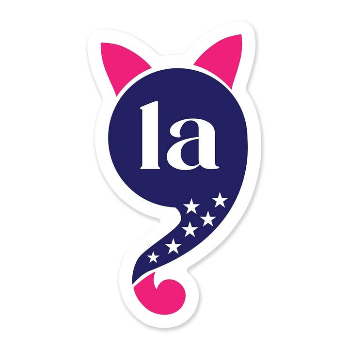 Lyrical River Designs - Wholesale Sticker - Cat comma la USA Kamala Harris Sticker