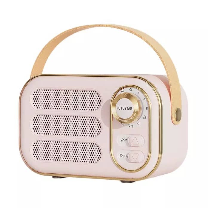 Funky Rico Inc - Wholesale Speakers -  Vintage Bluetooth Speaker Retro Decor Gift - Pink4