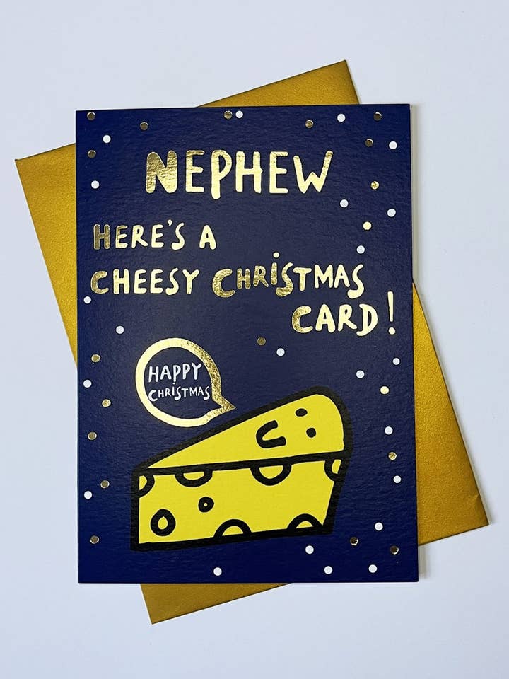 EBX36 Nevø Cheesy - Julekort for engroshandel hos Earlybird Designs