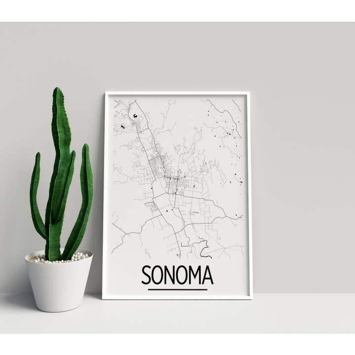 8 „x 10" Sonoma Kort Print - Art Deco Style for engroshandel hos ILIKEMAPS