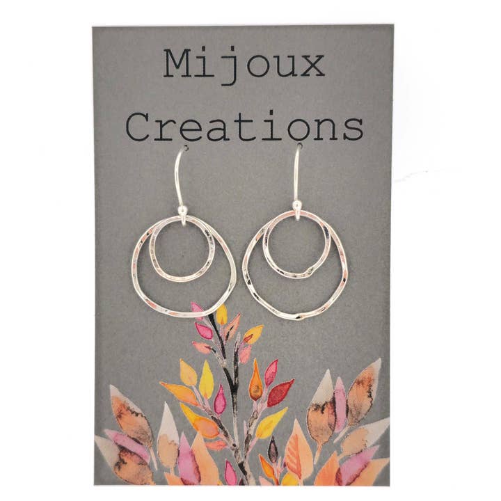 Silver Hidden Cove double drop earrings for wholesale by Mijoux Creations