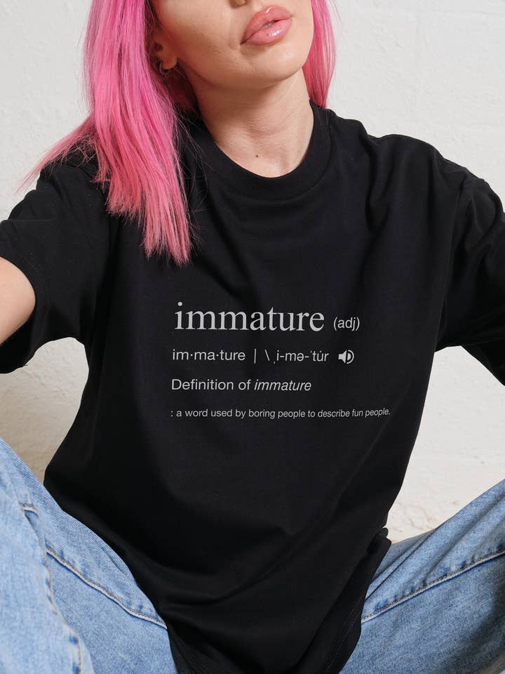 Threadheads – wholesale Screen printed t-shirt – Women′s – Immature Dictionary Definition T-Shirt0