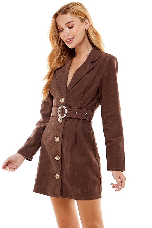 ACOA COLLECTION – Engroshandel Kjole - Dame – Bælte Blazer Kjole14