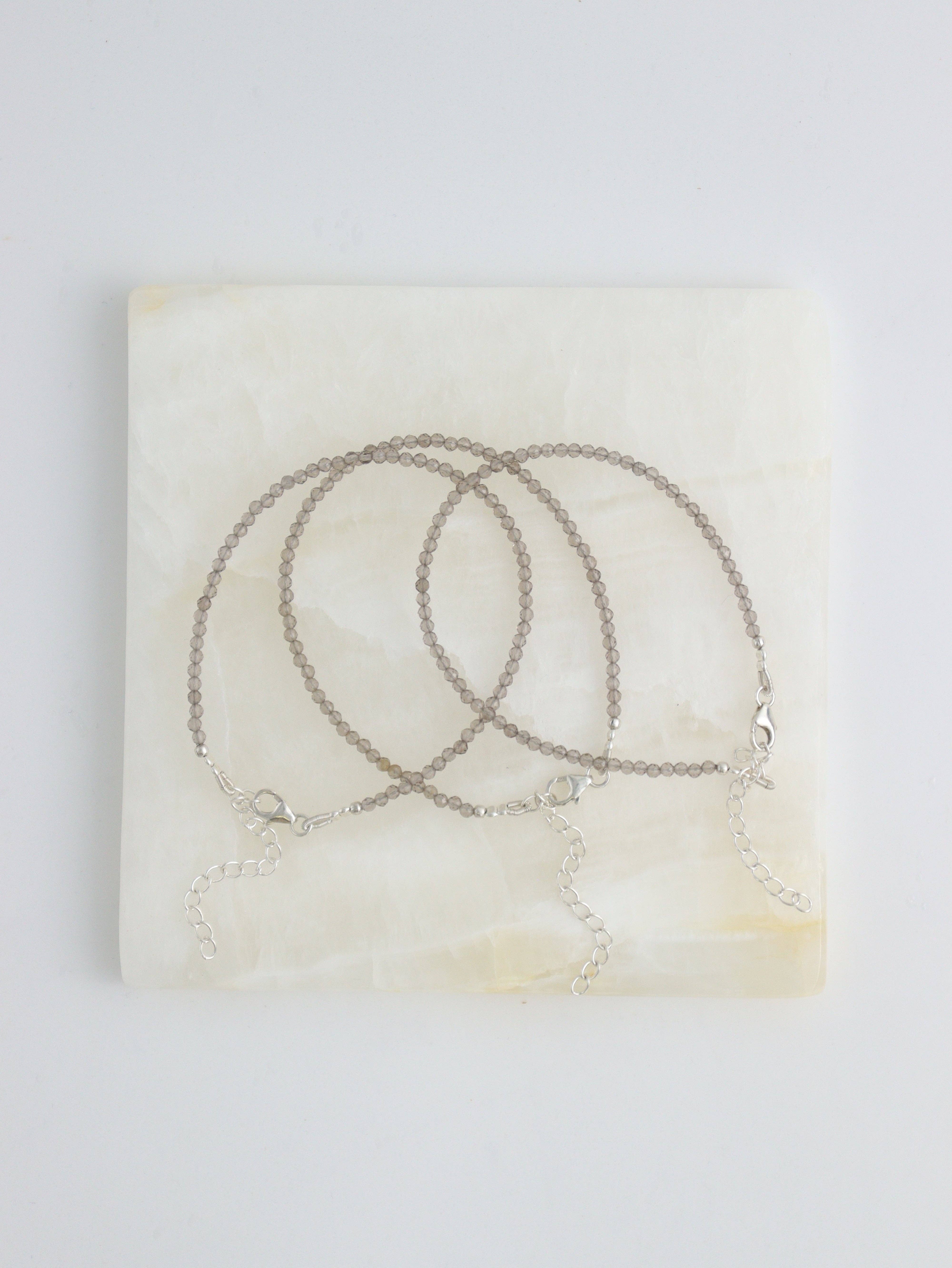 Mi Esperanza Minerals - Wholesale Jewelry Set - Sterling Silver Smoky Quartz Adjustable Bracelets0