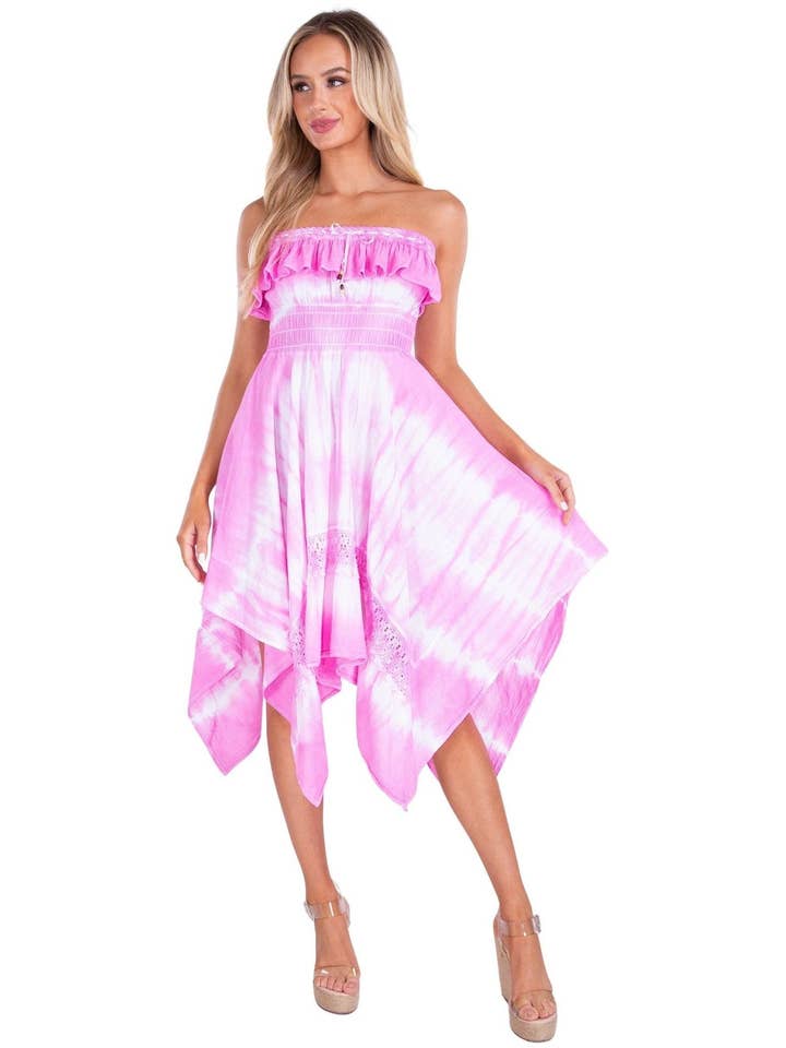 NW1095 - Pink Wash Cotton Dress for wholesale by Seaspice Resort Wear