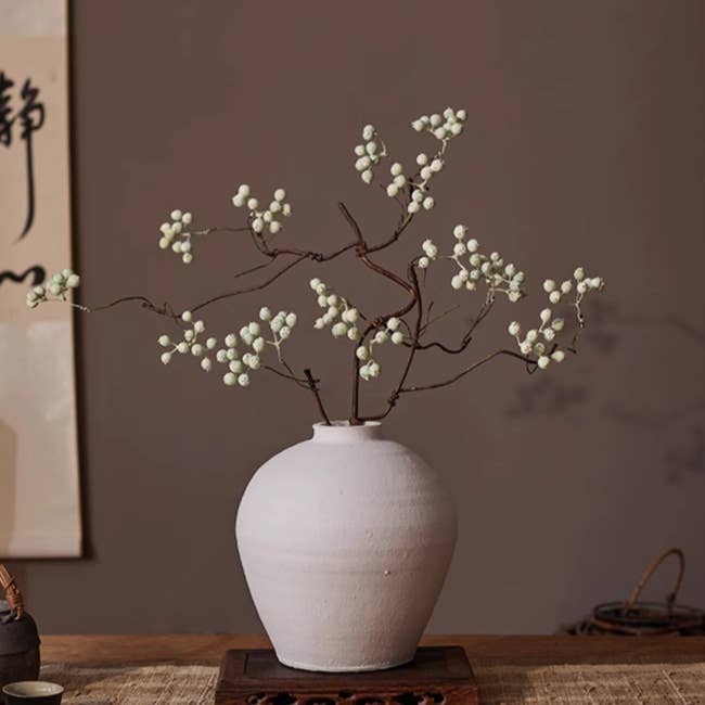 Rustic Reach - Wholesale Artificial Plant - Zen Style Light Green Berry Stem 37.8" Tall2