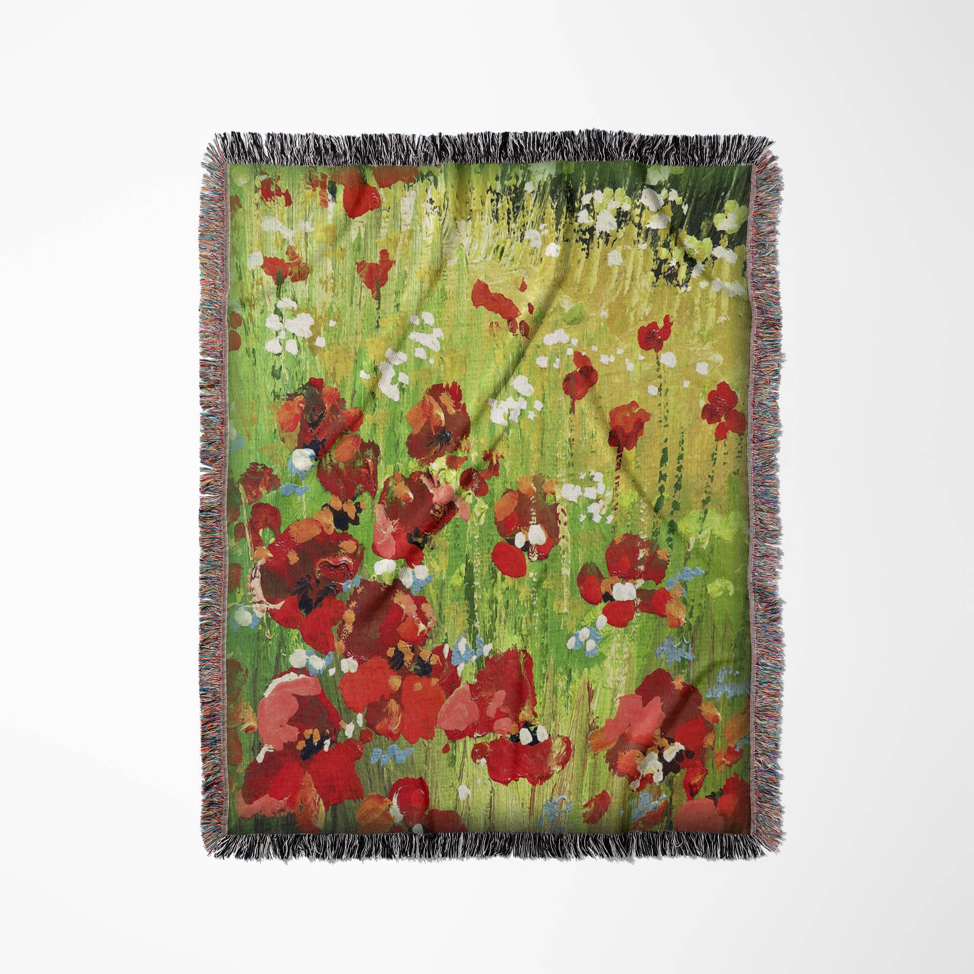 3dRose - Wholesale Decoratiedeken - 3dRose, Geschilderde Rode Klaproos, Deken