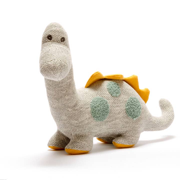 Best Years Ltd – wholesale Stuffed/plush toy – Kids & baby – Large Organic Cotton Dinosaur Plush Toy, Diplodocus Grey1