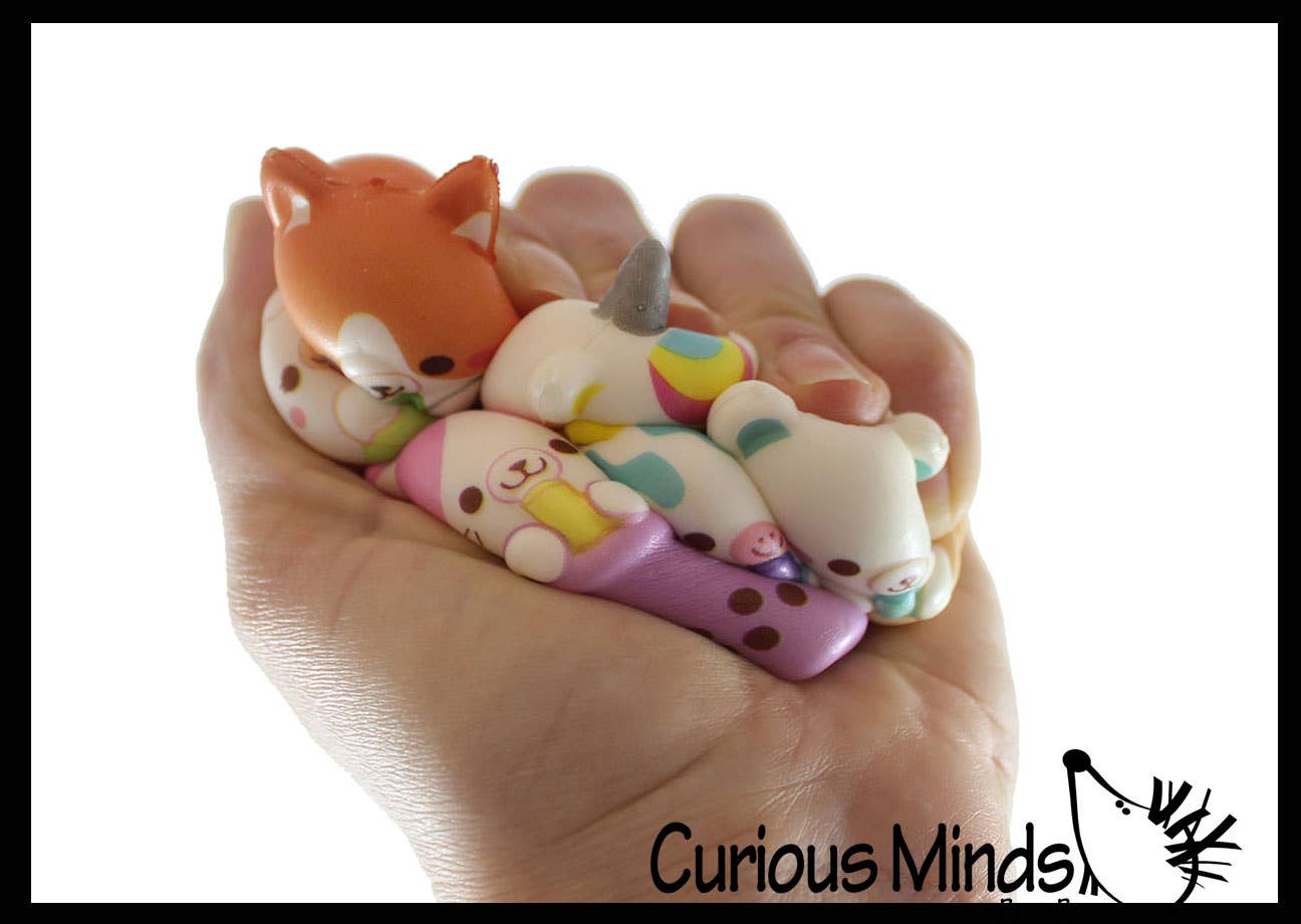 Curious Minds Toys - Wholesale Squishy Toy - Kids & Baby - 1 Mini Animal Drinking Bubble Drink Cute Micro Slow Rise5