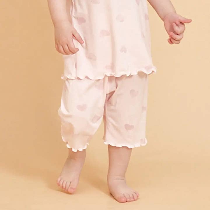 Silky Soft TENCEL™ Modal Short Pant - Pink Heart for wholesale by Little Plant
