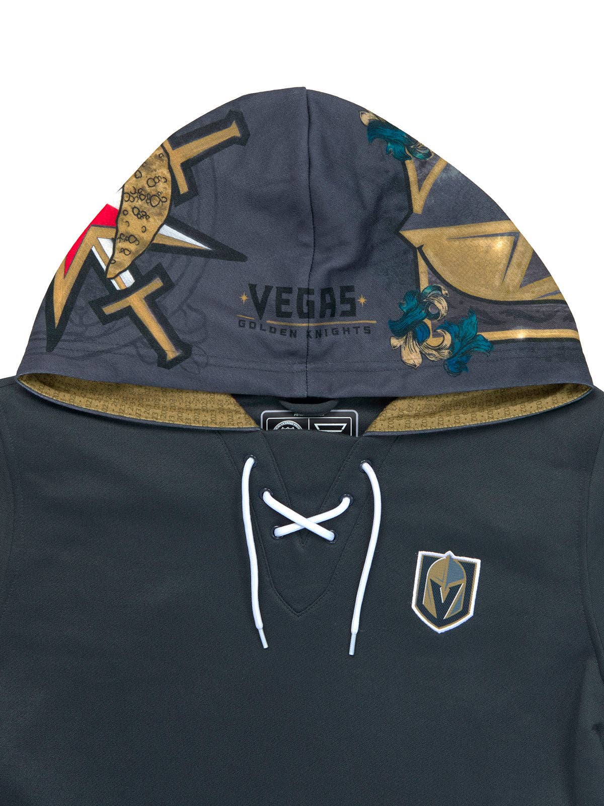 FE - Wholesale Hoodie - Men's - Vegas Golden Knights Lace-Up Hoodie3