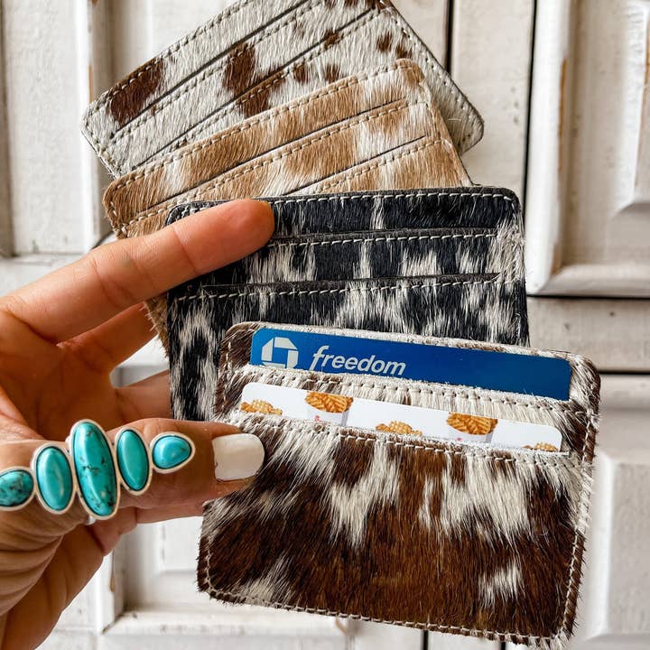 Boho Ranch Shop - Wholesale Card Holder - Women's - Western Cowhide Credit Money Card Holder