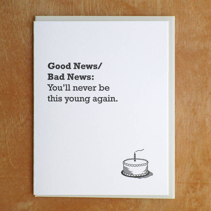 This Young Again Greeting Card for wholesale by McBitterson's