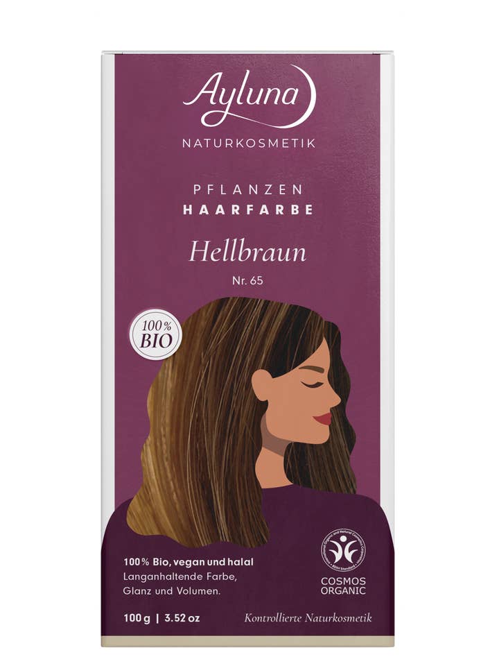Plant Hair Color Light Brown No. 65 for wholesale by Ayluna Naturkosmetik GmbH