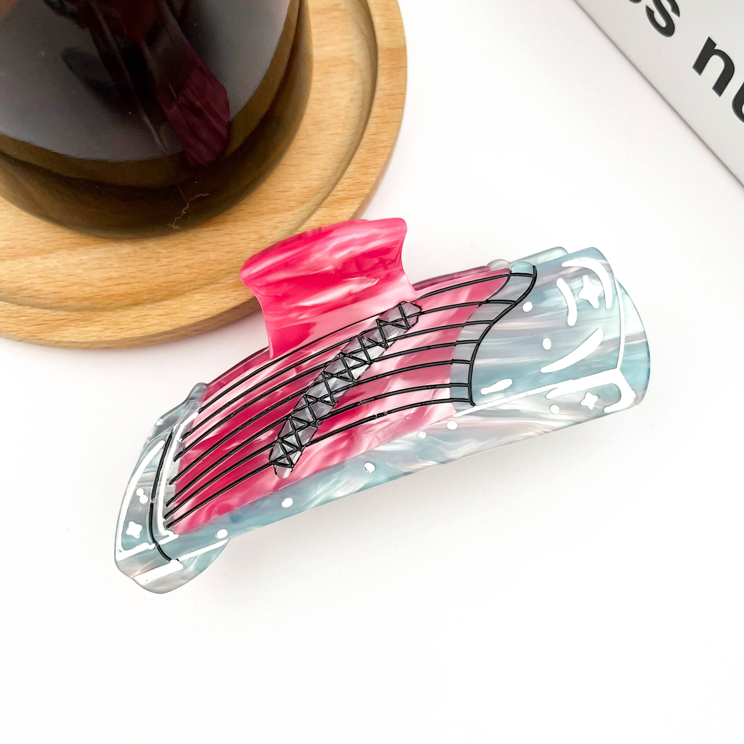 TheDivaSoap - Vente Pince à cheveux – femme - Pinces à cheveux en acétate marron pour violon, pince à cheveux Guzheng2