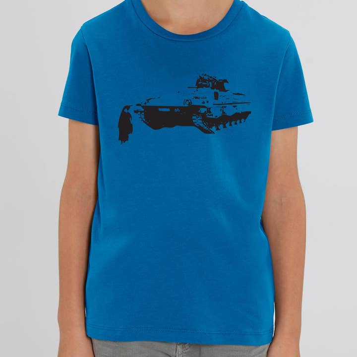 Tank Penguin Kids T-Shirt for wholesale by Meeplings | Handmade in Berlin