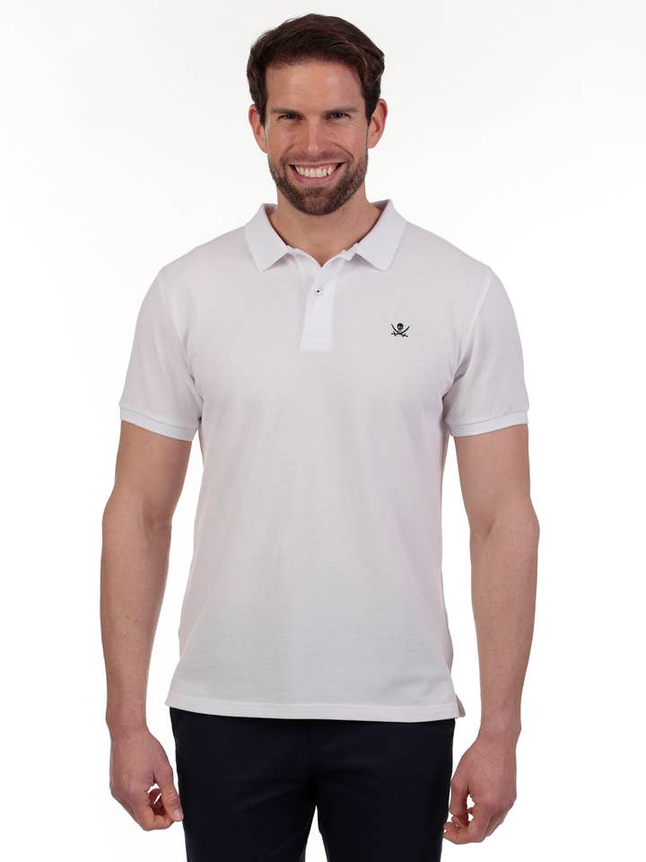 Basic Polo QV1PBASICO-WHITE for wholesale by The Time of Bocha