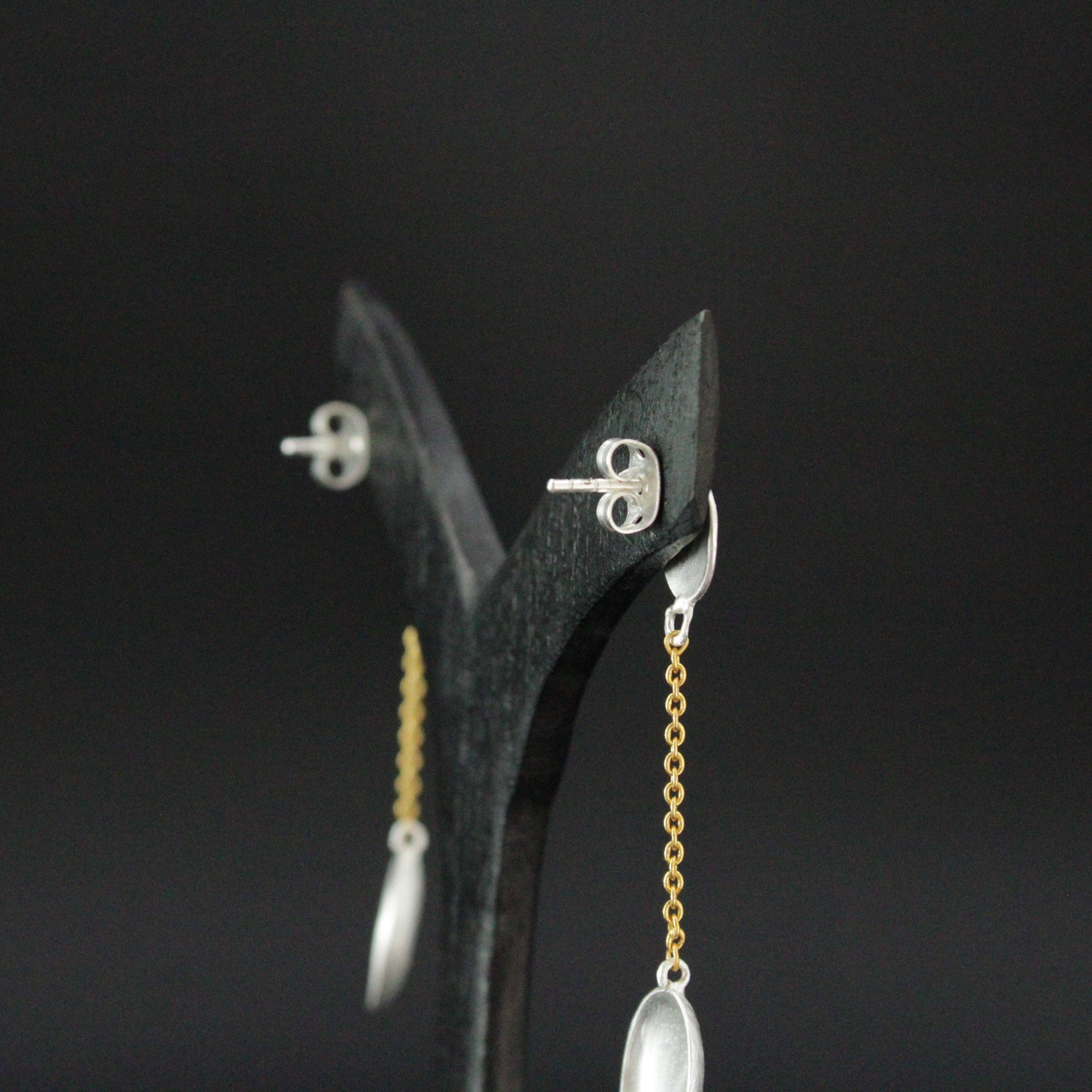 LA MAR - Vendita all'ingrosso Orecchini pendenti - Orecchini HORTA placcati in oro e argento4