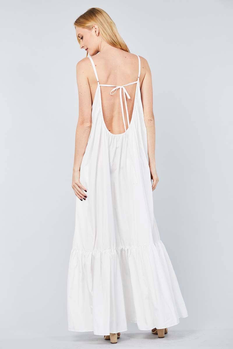 TOV - Vente Robe – femme - [OP4178] Robe à bretelles spaghetti avec dos bas31