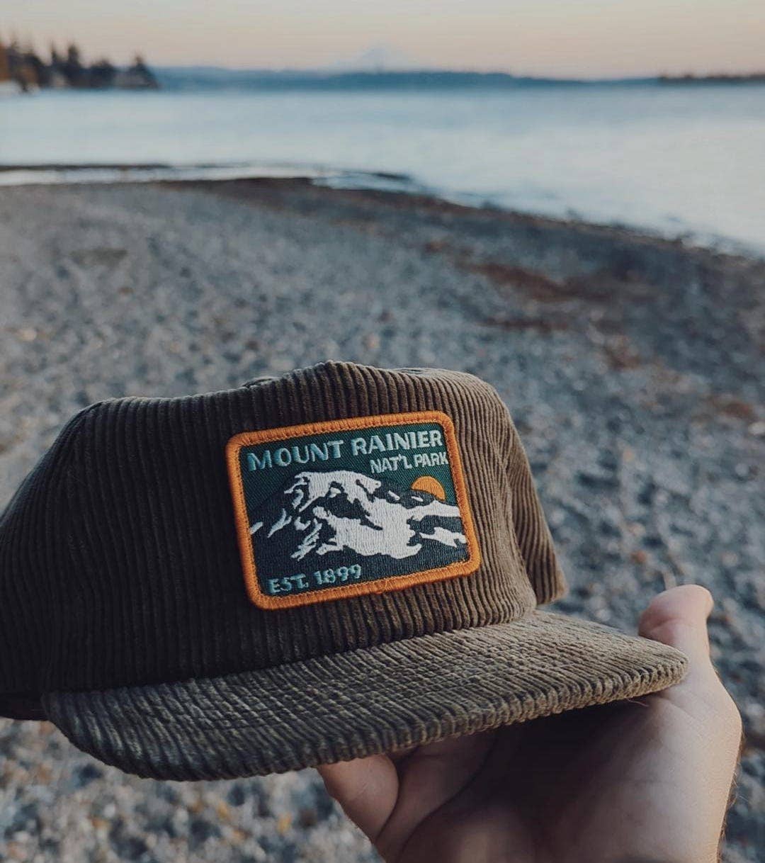 Rainier Watch Supply Co - Wholesale Baseball Cap - Unisex - Mount Rainier National Park Est 1899 Corduroy Vintage Cap1
