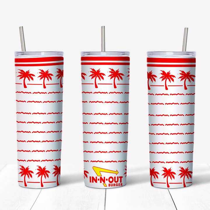 In-N-Out 20oz Straight Tumbler Transfer for wholesale by Rustic Pineapple