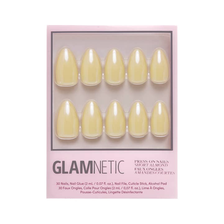 Glamnetic - Wholesale Press-On/Fake Nails - Yellow Pop Press-On Nails | Butter Yellow Glaze UV Finish