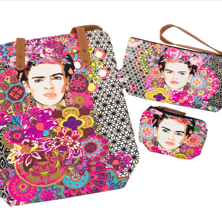 Lumily – Engroshandel Tote bag - Dame – Frida Kahlo Trykt Mulepose med Lynlås - Thailand8