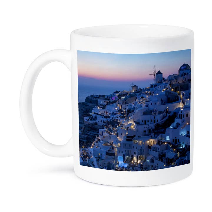 3dRose - Wholesale Coffee Mug - 3dRose, Sunset overlooking the caldera and town of Oia, Santorini, Greece., Mug8