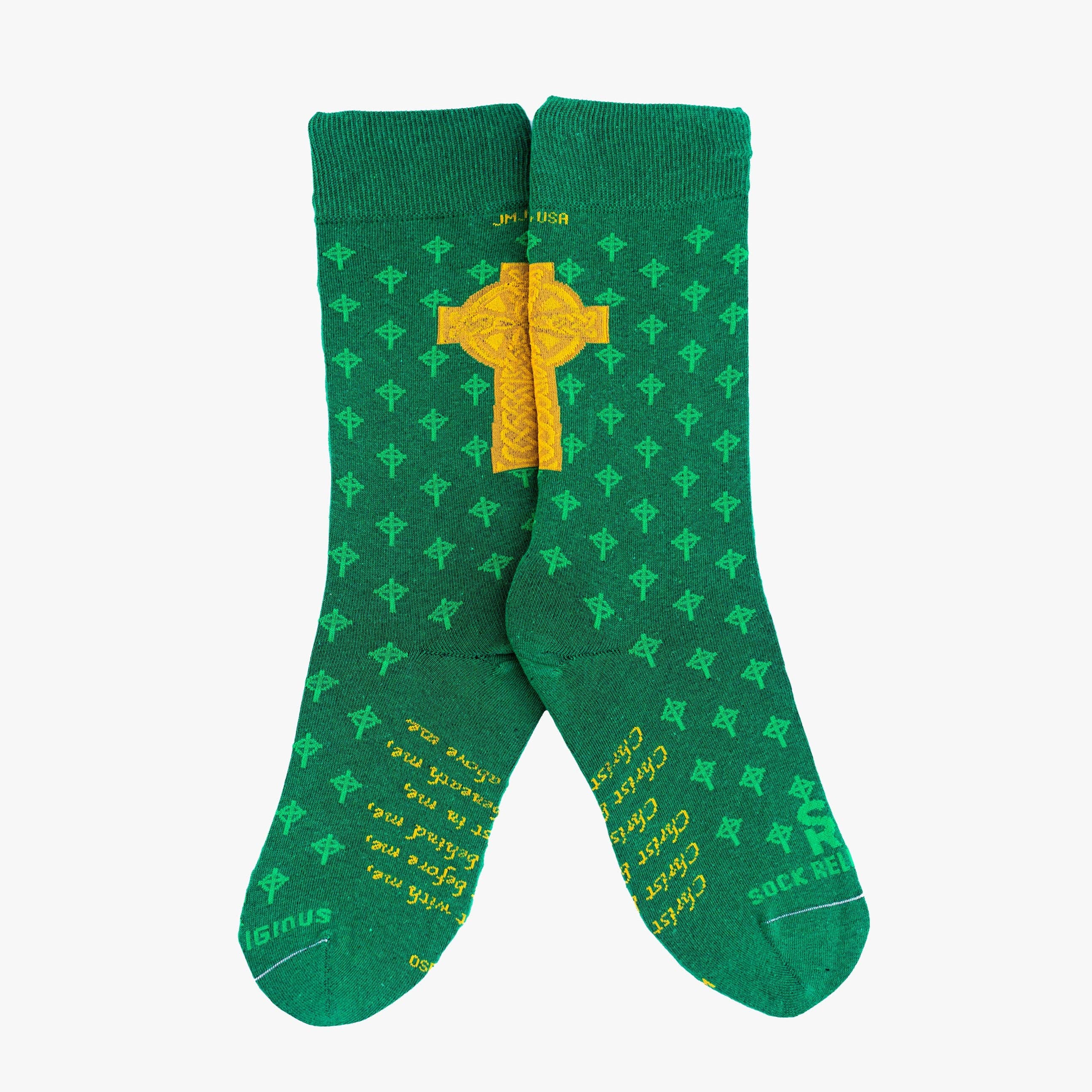 Sock Religious – Meias - Unissexo por atacado – St. Patrick - Meias para Adultos com Cruz Alta0