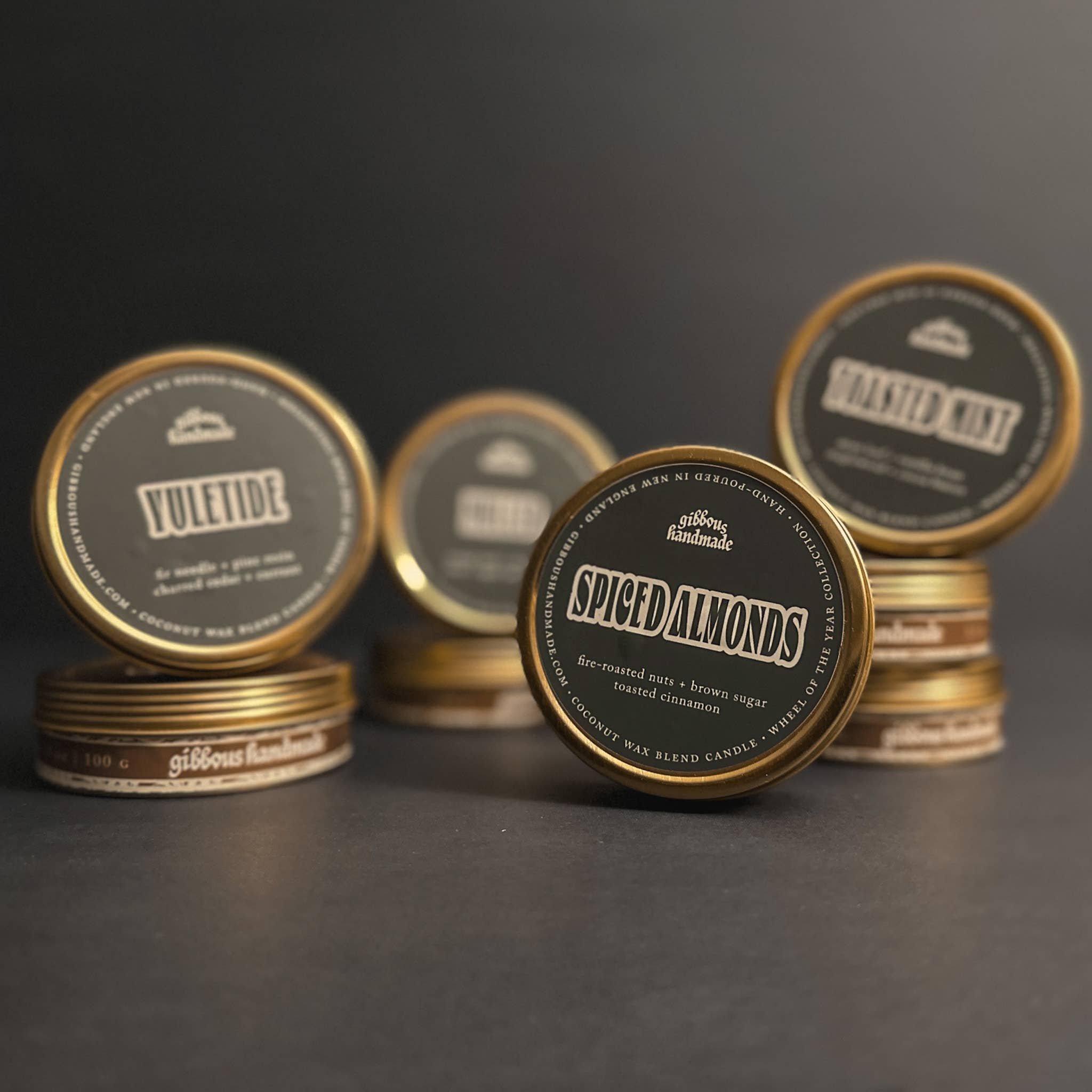 Gibbous Handmade - Wholesale Travel Candles - SPICED ALMONDS Candle | Caramelized Nuts, Cinnamon +Sugar2