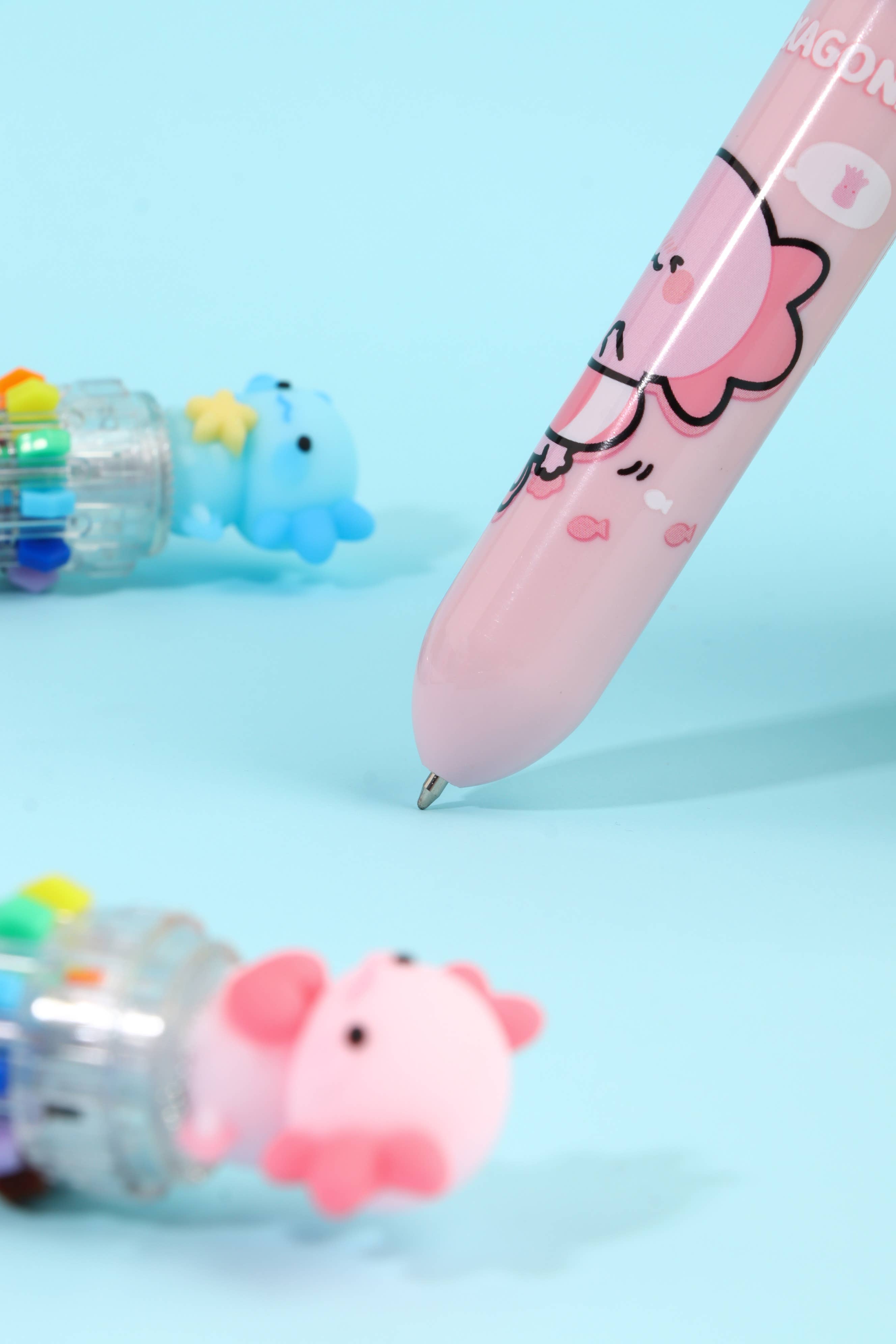 BCmini - Wholesale Pen - 23035 Axolotl 10-Color Retractable Ball Pen-3626
