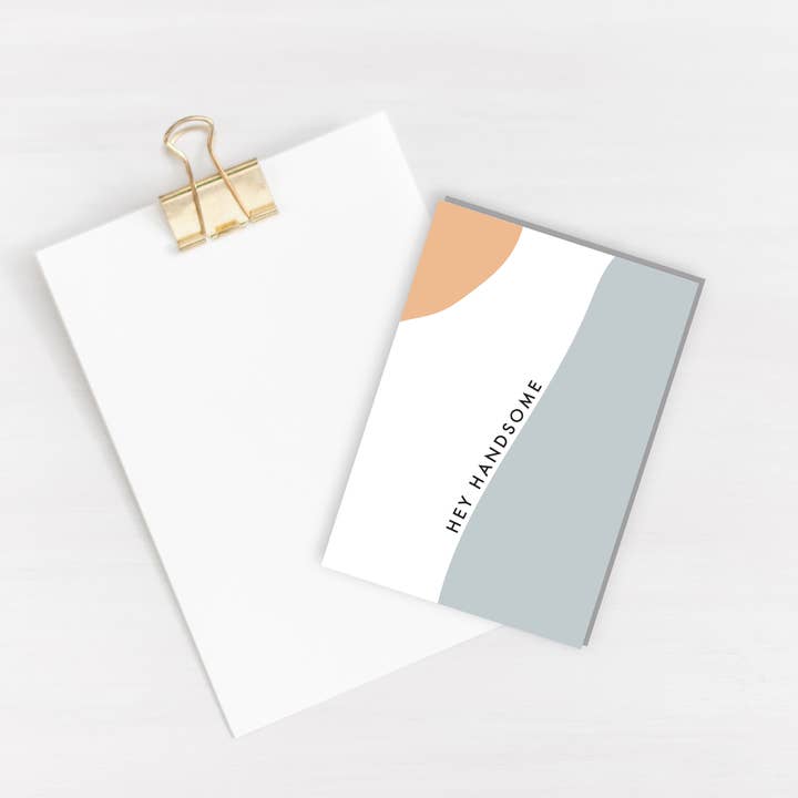 Hey Handsome Card for wholesale by Três Paper Co