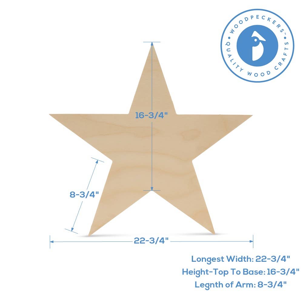 Woodpeckers Crafts - Wholesale Cutouts - Plywood Star11